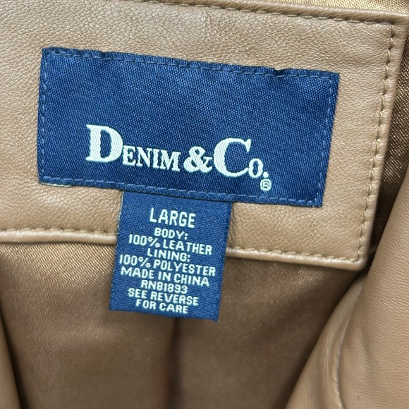 Leather jacket brown size large - Picture 4 of 4